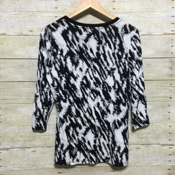 Laura Ashley abstract print petite top size medium petite - Picture 4 of 5